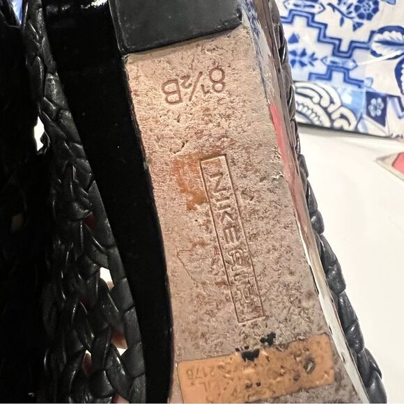 Cole Hann Nike air leather weaved wedge shoes made in Brazil 8 1/2 B - Picture 5 of 6